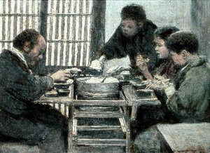 Japansk middag av Mortimer Ludington Menpes
