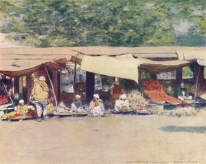 Markedsdag i Peshawur, 1905 av Mortimer Ludington Menpes