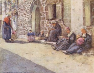 Middag (fargelitografi) av Mortimer Ludington Menpes