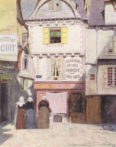 Place Henri Quatre, Vannes (farge litho) av Mortimer Ludington Menpes