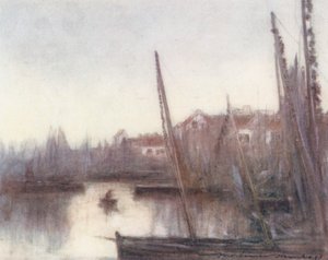 Sardinflåten, Concarneau (farge litho) av Mortimer Ludington Menpes