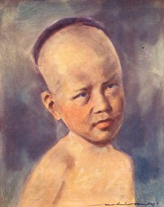 Verdens barn: Burmesisk, en baby (fargelitografi) av Mortimer Ludington Menpes