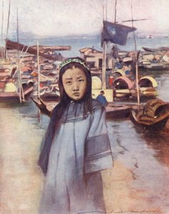 Verdens barn: Kinesisk, en pråmjente (fargelitografi) av Mortimer Ludington Menpes
