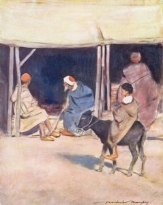 Verdens barn: Maurisk, midt på dagen (fargelitografi) av Mortimer Ludington Menpes