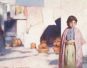 Verdens barn: Spansk, lys og skygge (fargelitografi)