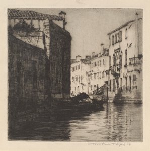 En bakre kanal, Venezia (palasser)