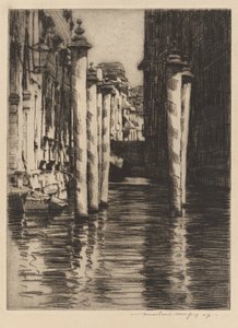 En smal kanal, Venezia av Mortimer Menpes