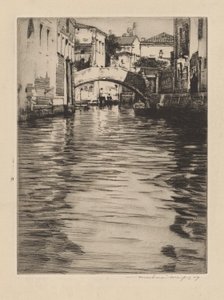 Reflections, Venezia (Lucianos bro, Canal Grande) av Mortimer Menpes