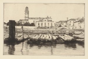 Timber Shore of the Brenta av Mortimer Menpes