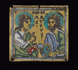 Plakett som viser St. Thomas og St. Matthew, ca. 1160 av Mosan School