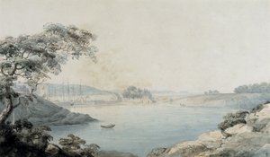 Port Penrhyn (akvarell og blyant på papir)