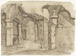 Vei gjennom Colosseum, Roma av Moses ter Borch (manner of)