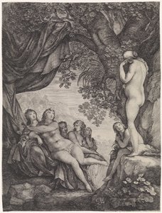 Diana oppdager Callisto .s graviditet av Moyses van Wtenbrouck