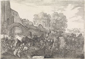 Landskap med reisende Arkadiske landskap (serietittel) av Moyses van Wtenbrouck