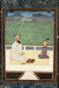 En mulla og en elev, 1700-tallet av Mughal School