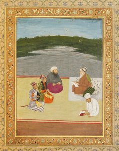Diskusjon mellom lærde menn og fyrster, slutten av 1600- og begynnelsen av 1700-tallet av Mughal School