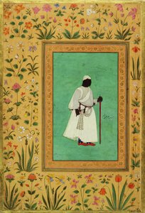 Malik Ambar (1548-1626) av Ahmadnager, ca. 1605-27 av Mughal School