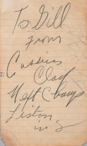 Autograf skrevet av Cassius Clay, 1963. av Muhammad Ali