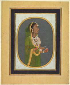 Hofdame skjenker vin, ca. 1760, grenser ca. 1830-årene.