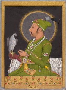 Posthumt portrett av Mughal-keiseren Muhammad Shah regjerte 1719-1748 ... recto, 1764.