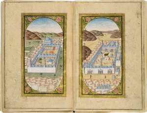 Al-Masjid al-Nabawi og Masjid al-Haram, 1783 av Mustafa Halimi