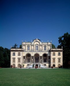 Fasade av Villa Mansi av Muzio (circle of) Oddi