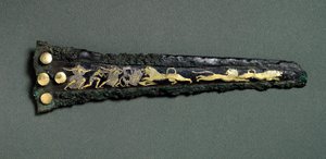 Dolk (bronse, gull og sølv) av Mycenaean