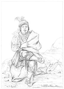 Indianer, North Western Frontier, 1841. av Myers and Co