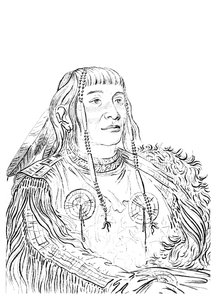 Portrett av en indianermann, 1841. av Myers and Co