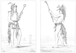 Sioux ballspillere, 1841. av Myers and Co