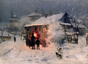 Julesangen i Ukraina av Mykola Kornylijowytsch Pymonenko
