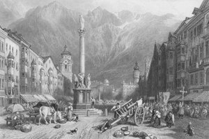 Innspruck (engraving) av Myles Birket (after) Foster