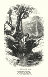 William Wordsworth: The Highland Girl (gravering) av Myles Birket (after) Foster