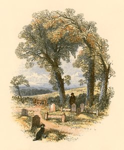En kirkegårdsscene av Myles Birket Foster