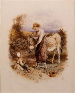 Feeding Donkey av Myles Birket Foster