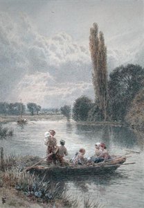 Fergen (akvarell med kroppsfarge på papir) av Myles Birket Foster