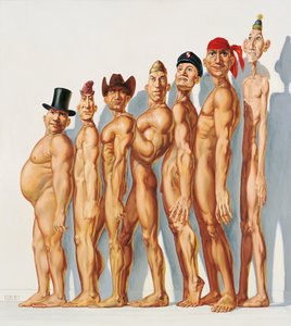 Varierte mannlige figurer