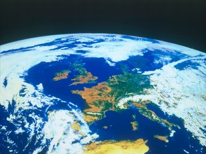 Jorden fra verdensrommet - Europa sett fra en satellitt, c1980-tallet.