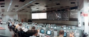 Mission Operations Control Room i Mission Control Center, Houston, Texas, USA, 1971.ston, 1971. av NASA Images