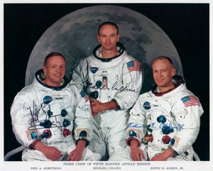 Mannskapet på Apollo 11, 1969.