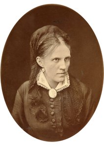 Anna Dostyevskaya, kone til den russiske forfatteren Fjodor Dostoyevsky, slutten av 1800- eller begynnelsen av 1900-tallet av N.A. Lorenkovich