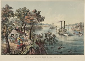 Lavt vann i Mississippi, 1868 av Nathaniel Currier