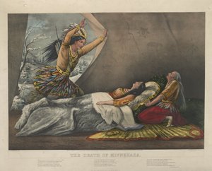 Minnehahas død, 1867 av Nathaniel Currier