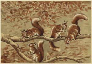 En familiegruppe (litho)