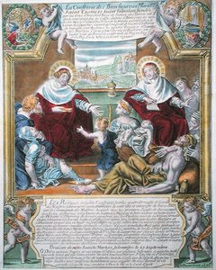 SS. Cosmas og Damian helbreder de fattige av N. Picart