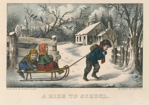 En tur til skolen av Currier and Ives