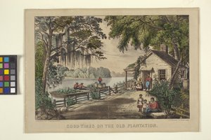 Good Times On The Old Plantation (håndfarget litografi)
