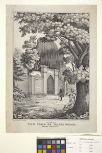 Lafayette At The Tomb Of Washington (håndfarget litografi)
