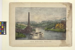 The Boyne Water (håndfarget litografi)