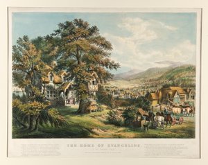 The Home of Evangeline av Currier and Ives
